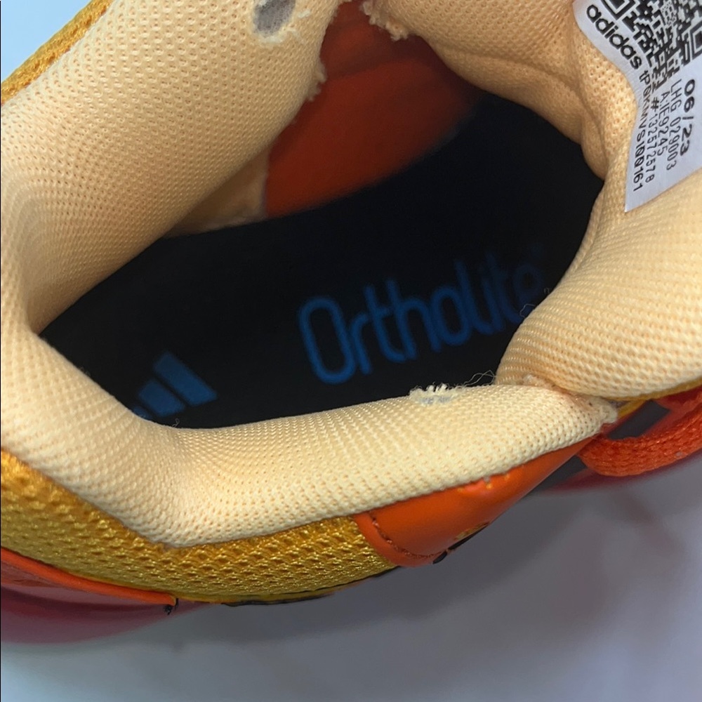 Adidas Kids' Orange and Black Sneakers - Picture 9 of 9